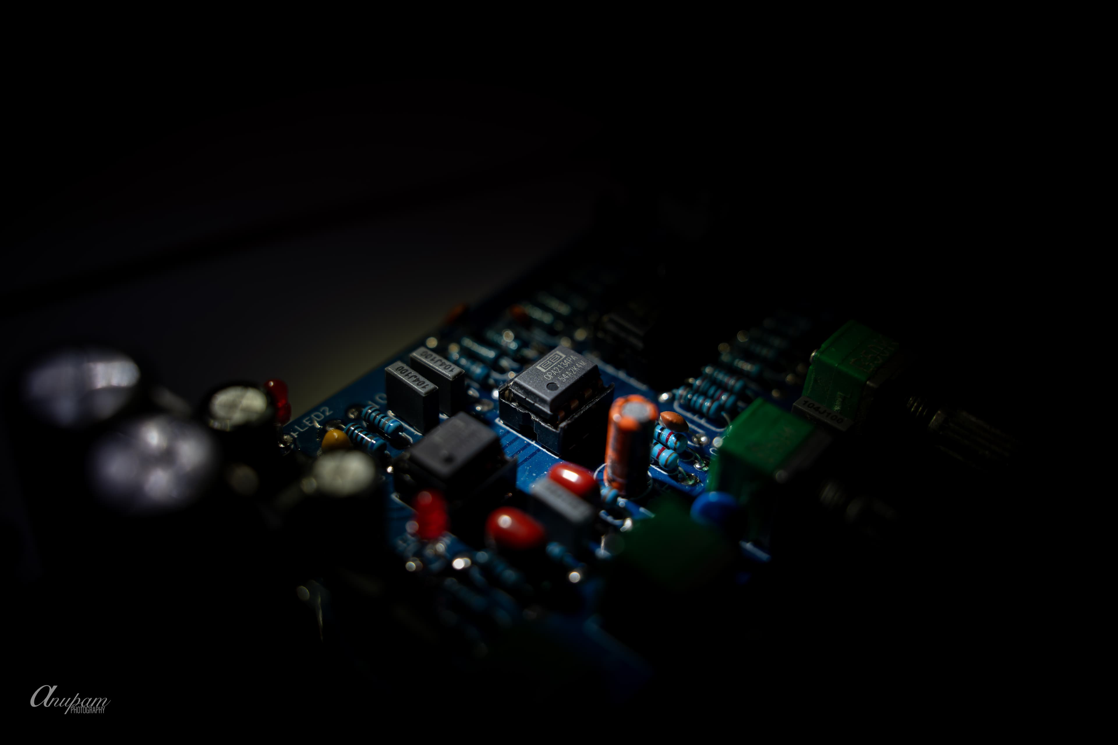 Aurevon circuit board, handmade components